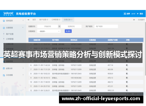 英超赛事市场营销策略分析与创新模式探讨